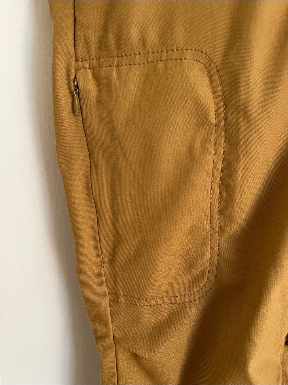 Prana Zion Stretch Hiking Pants with Roll-up Snaps in Mustard - Picture 6 of 7